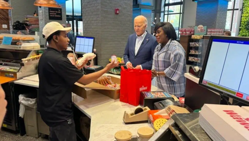 President Joe Biden and Philadelphia Mayor Cherelle Parker