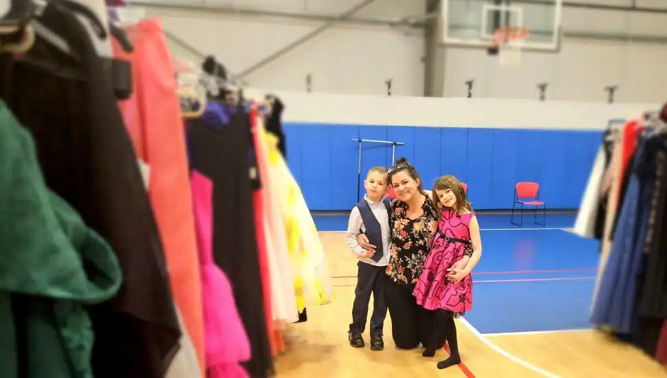 Charmion Rosen with her two kids