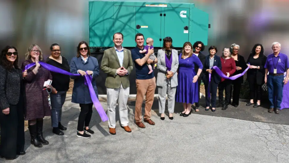 gathering at Domestic Violence Center of Chester County