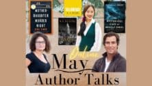 Flyer with photos of each of the authors and the books they will do virtual talk on at the Chester County Library.