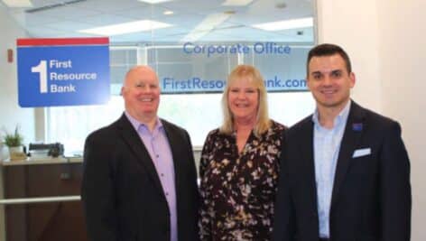 (From L-R) Ken Kramer, the Bank’s current Chief Credit Officer, will retire in September; Lisa Donnon, the current Executive Vice President & Chief Lending Officer, will assume the role of Chief Credit Officer; and Lee Herzer has been promoted to Executive Vice President & Chief Lending Officer.