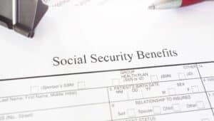 Blank Social Security Benefits application form