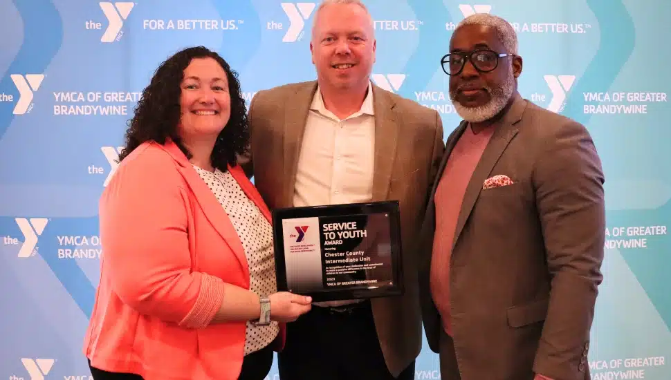 Pictured from left to right, Tamara Acuna, assistant director of student services at the CCIU, Sam Ewing, director of Student Services at the CCIU, and Bertram L. Lawson, President and CEO of the YGBW.