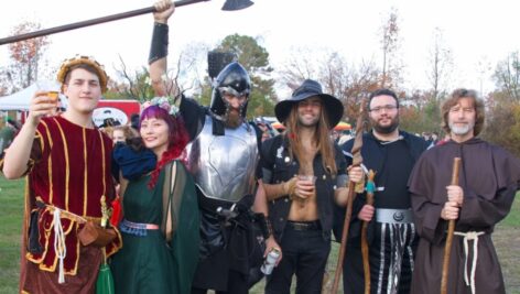 group of people dressed in costume