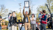 Vince Tague holds the Guinness World Records certificate.