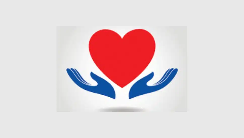 hands holding a heart symbol.
