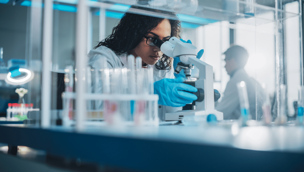 woman working in lab