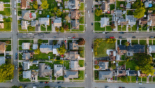 homes in aerial view