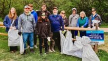 Mid Penn Bank volunteers participated in trail cleanup at Wissahickon Valley for Earth Day.