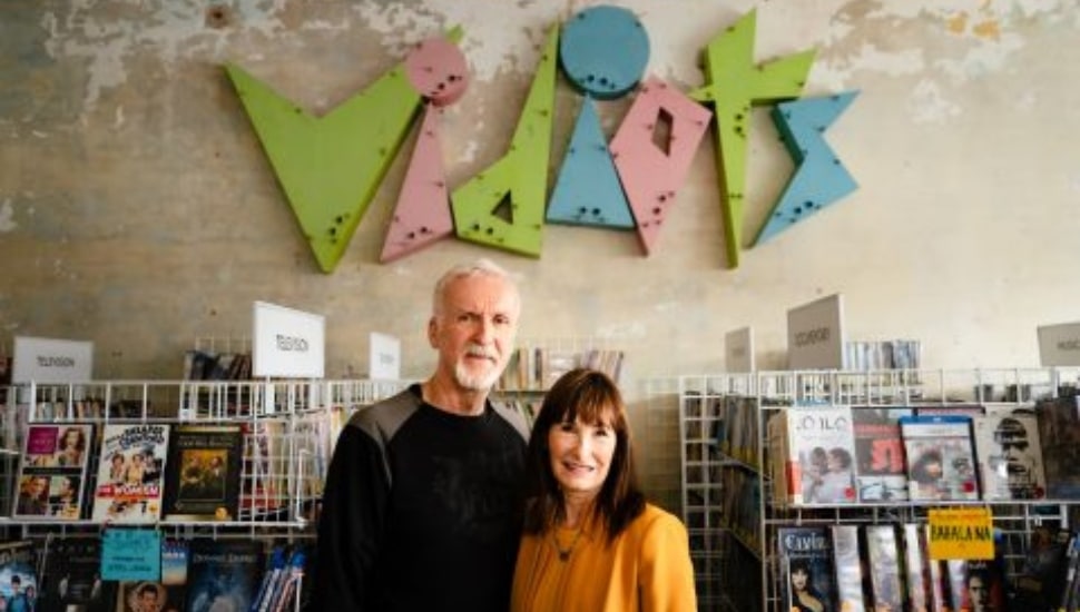 L to R: James Cameron, Gale Anne Hurd (photographed at Vidiots).