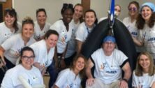 The CCRES Dream Team that did some cleaning and painting at the Timothy School in Berwyn recently. CCRES volunteers stepped in with a recent day of service at Timothy School in Berwyn, painting and cleaning the occupational therapy room.