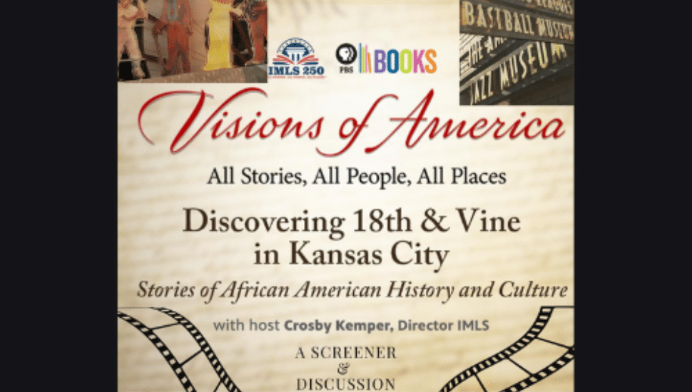 A Flyer for the Henrietta Hankin Branch Library event on Jun. 20 with text that reads "All Stories, All People, All Places: Discovering 18th & Vine in Kansas City."