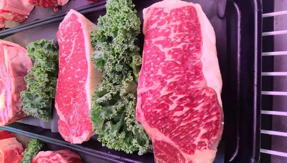 meat in butcher shop