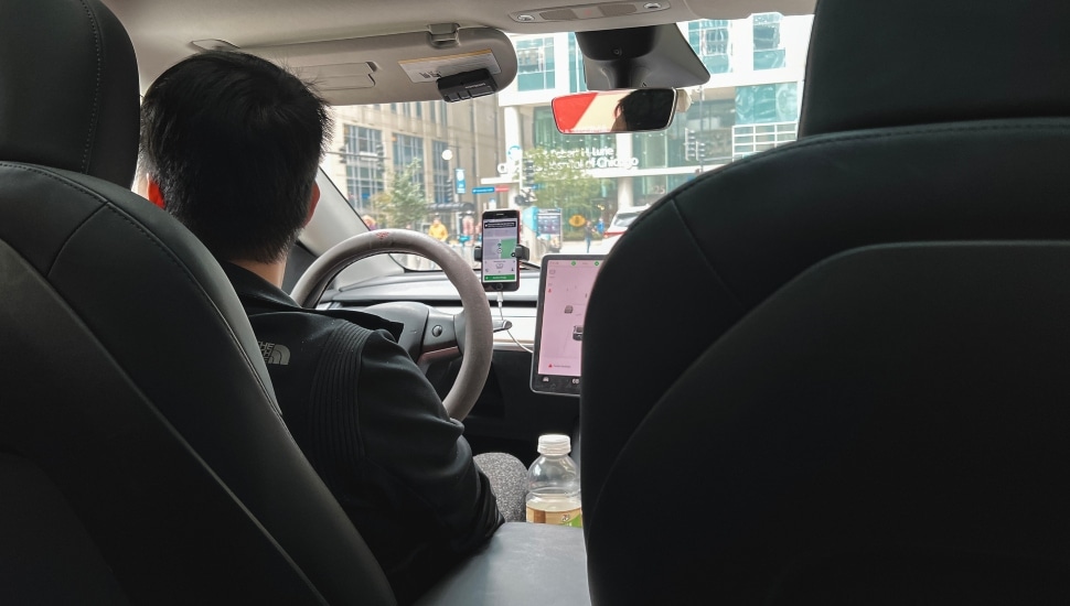 rideshare driver following directions.