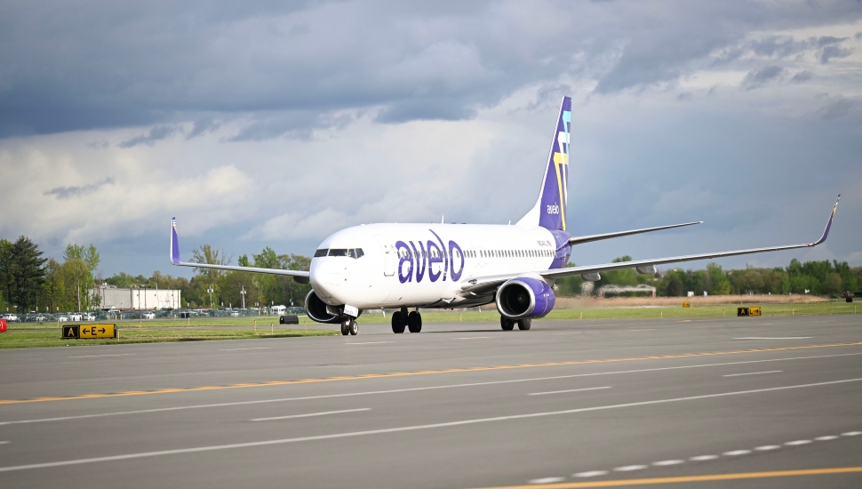 Avelo airlines plane taxing on the runway.