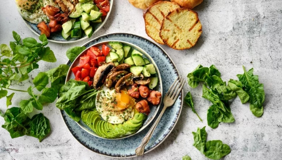 Close up of a healthy meal.