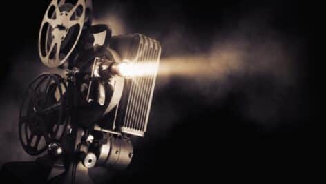 A movie projector.