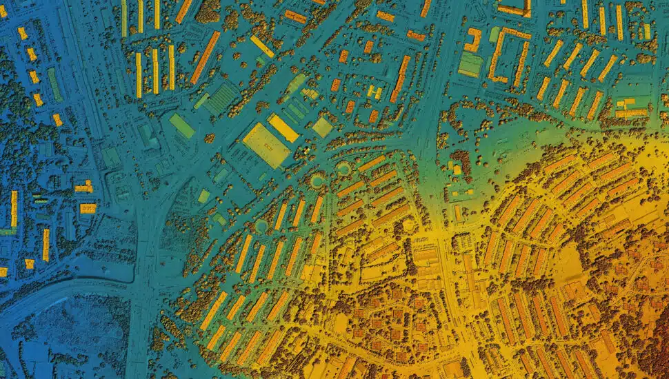 Map of urban city area