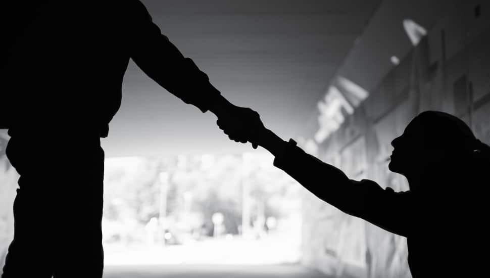 a helping hand being offered