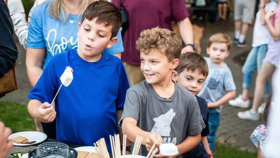 Children enjoying fall festivities.