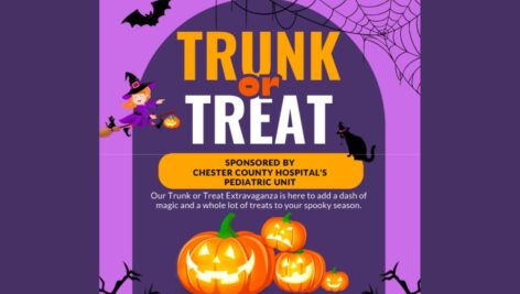 Flyer promoting Chester County Hospital's Trunk-or-Treat event on Oct. 20.