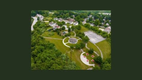 Ariel view of a community in Chester County.