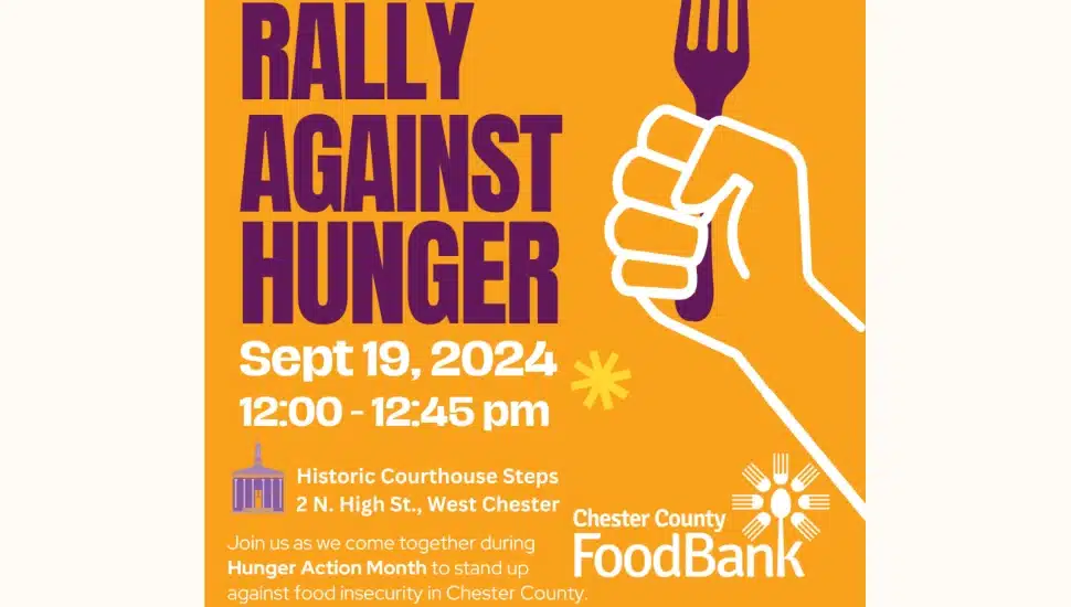 A graphic promoting CCFB's Rally Against Hunger on 9/19.