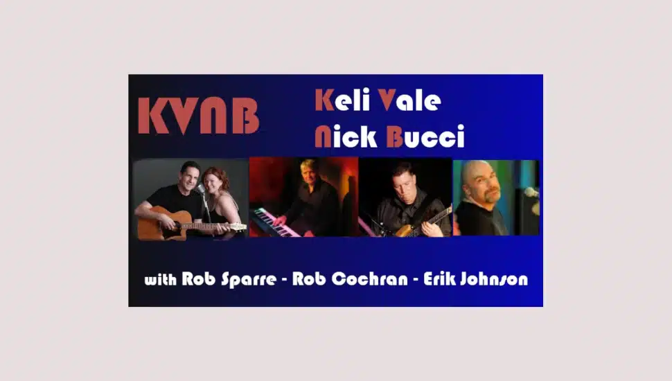 A graphic with KVNB Jazz members