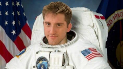 Richie Tevlin as an astronaut