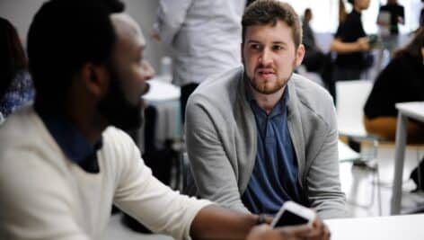 group engaging in a workshop discussion