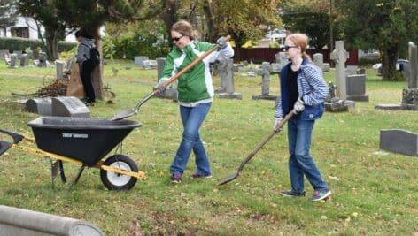 Hobart's Run cemetery cleanup