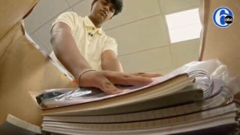 Phoenixville's Aadit Bontha packs school supplies destined for students around the world through his nonprofit, School Essentials.