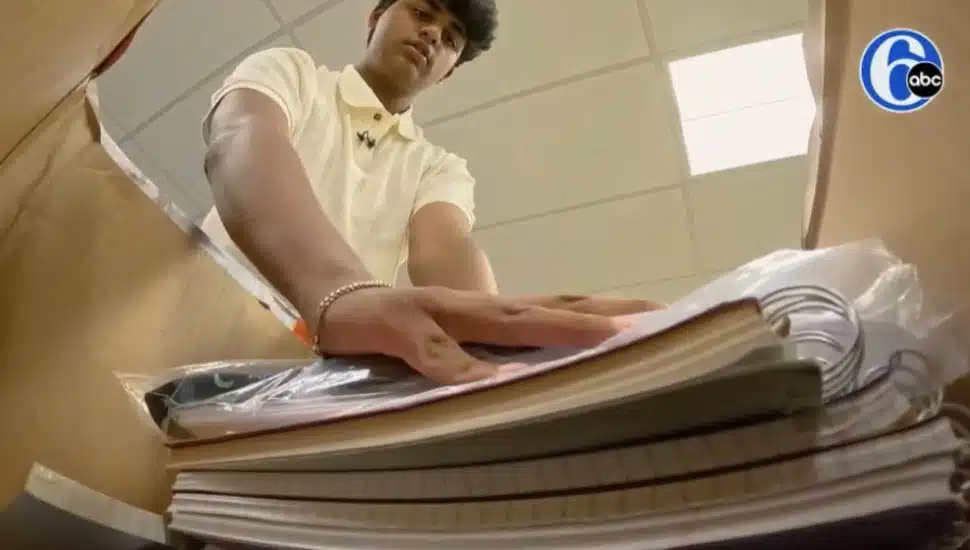 Phoenixville's Aadit Bontha packs school supplies destined for students around the world through his nonprofit, School Essentials.