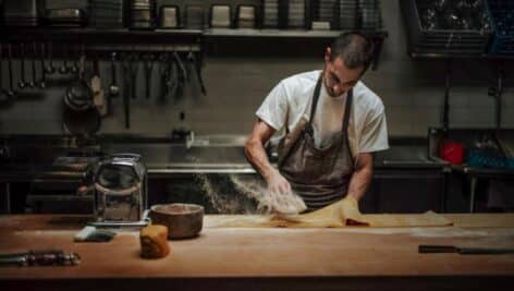 Anthony Andiario making pasta