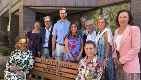 Seated from left: Caroline Moran and Jennifer McNeil. Standing from left: Kaitlyn (McNeil) Ward, Ranney Moran, Tyler McNeil, Ale McNeil, Michael Moran, Barbara Jordan, Terri Moran, Anne Moran.