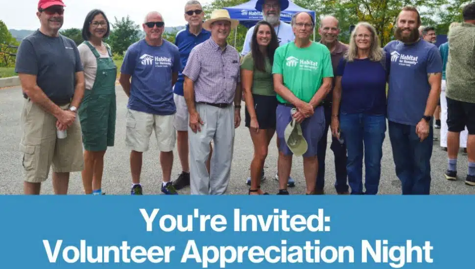 A group of Volunteers for HFCC. HFHCC will host Volunteer Appreciation Night on Nov. 7 at Iron Hill Brewery Taphouse; the event kickstarts the Building A Thirst fundraiser.