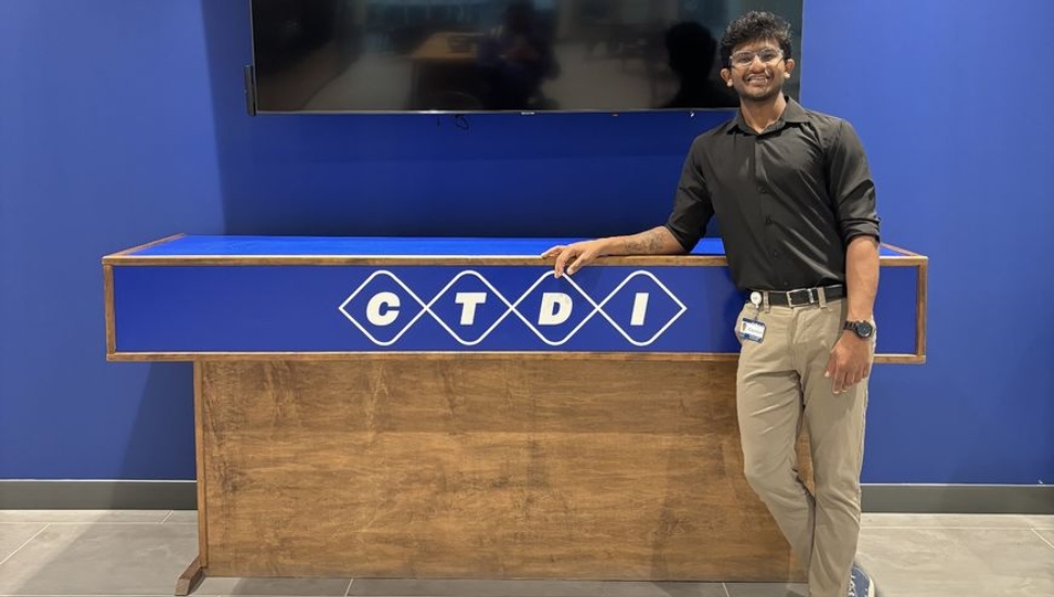 Chandan Shivalingaiah at CTDI, where he completed his internship.