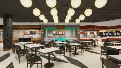 rendering of food hall