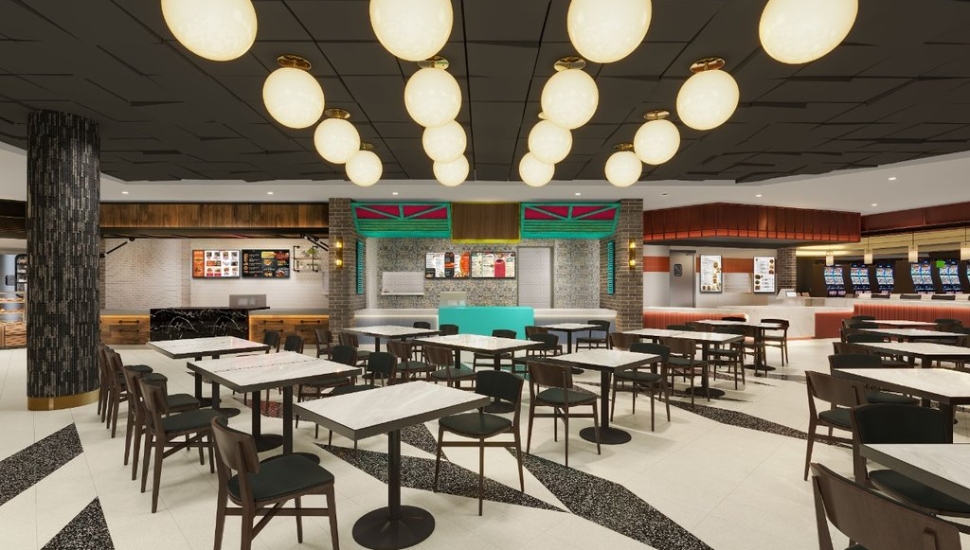 rendering of food hall