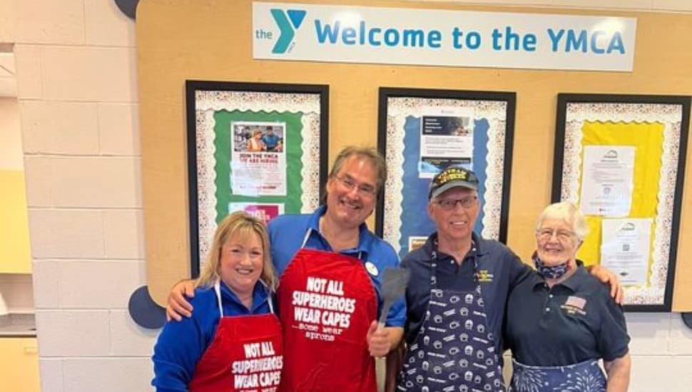 Staff and volunteers serving breakfast to Veterans last year at the West Chester Area YMCA, a branch of the YMCA of Greater Brandywine.