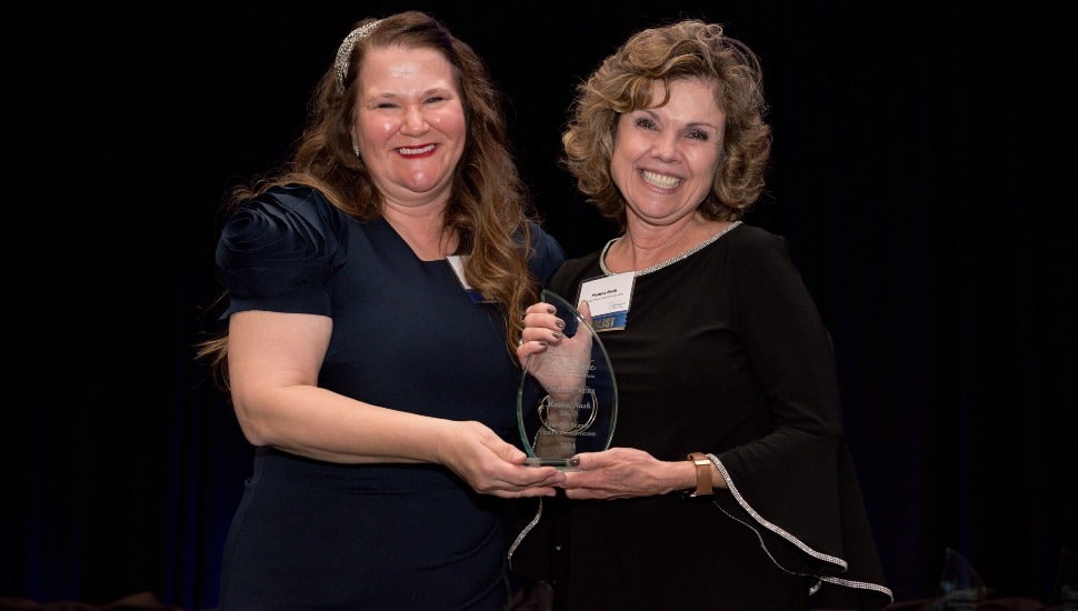 Susan Lux and award winner Monica Nash