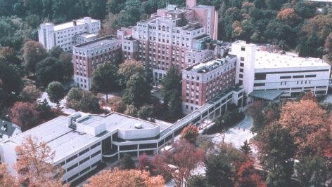 Mercy Fitzgerald Hospital aerial view