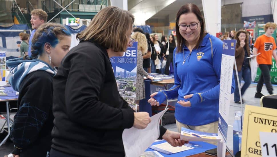 people at chester county college fair