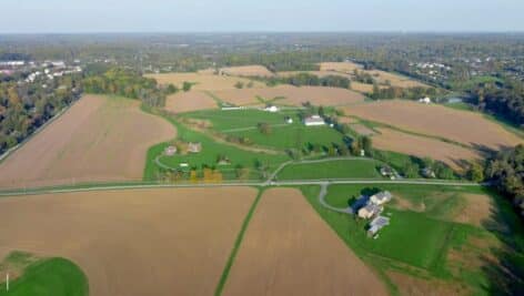 crebilly farm aerial view