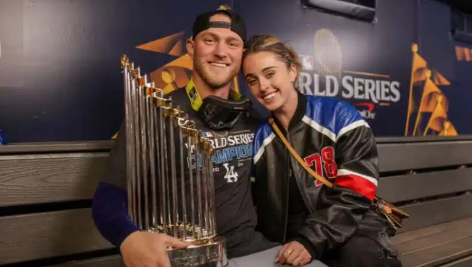 Erin Matson and Ben Casparius with trophy