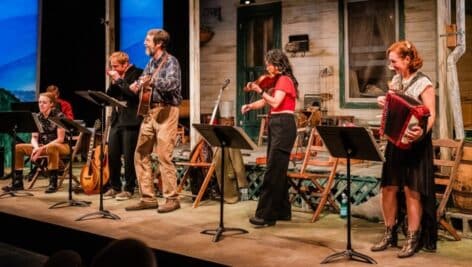 A musical act on stage at People's Light theatre.