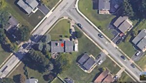 Google Maps aerial view of 2 Willowbrook Rd. in Broomall.