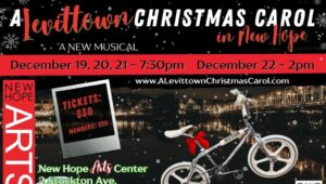 A Levittown Christmas Carol poster.