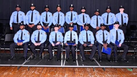 DCCC Municipal Police Academy's 16 newly hired SEPTA officers.