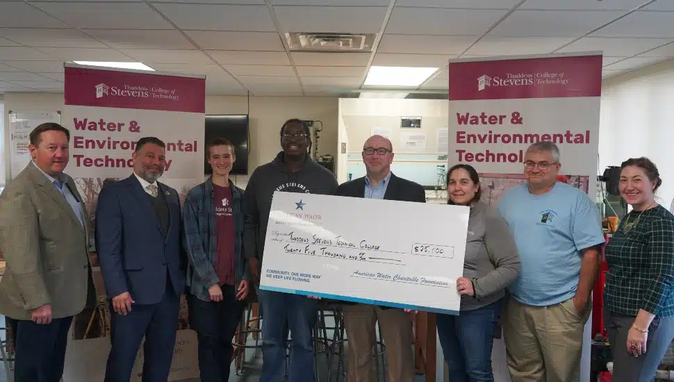 Thaddeus Stevens College of Technology in Lancaster County receives a $25,000 grant to enhance outreach, curriculum, and scholarships for its Water and Environment Technology Program.